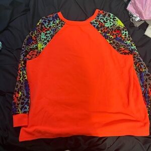 Orange and Multi Lepord Prink Pattern